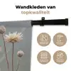 Strobloemen - Wit - Daglicht Wandkleed katoen klein -sfeer2