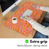Retro - Golvend - Oranje Muismat XXL klein 681 -sfeer3