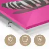 Banaan - Zebraprint - Roze plexiglas 5mm klein -sfeer2