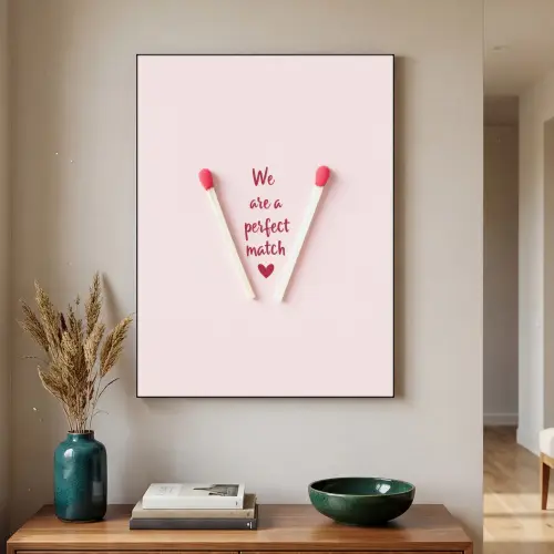 Perfect - Minimalistisch - Valentijn Textielframe - compleet frame klein -sfeer1