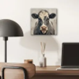 Koe - Portret - Dieren - Modern aluminium wit klein -sfeer5