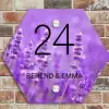 Lavendel - Klassiek Naambord Hexagon klein -sfeer2
