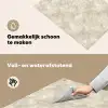 Beige - Reliëfstructuur - Natuursteen Inductie beschemer met haakjes klein 777 -ky-schoon-nl