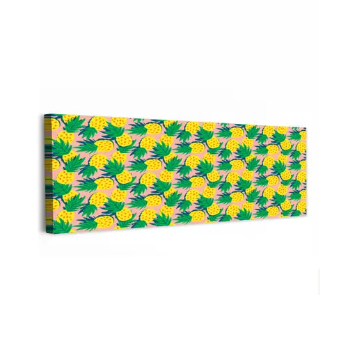 Ananas - Geel - Groen - Tropisch canvas 2cm klein 828 -z3d