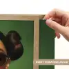 Vrouw - Groen - Bril - Aesthetic - Modern Light Box met batterij (Wandlamp) middel -USP_websiteprintNL