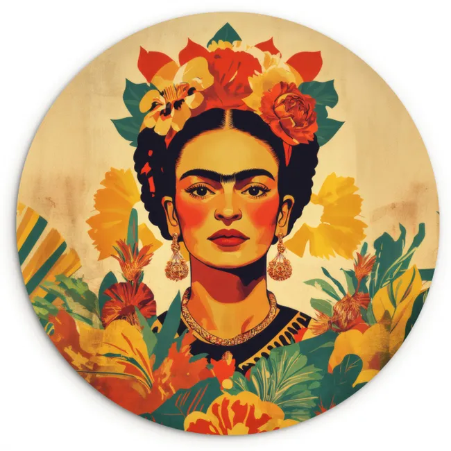 Vrouwelijk - Bloemen - Sieraden Wandcirkel plexiglas klein -3d