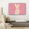 Bonjour - Stippen - Roze- Geel canvas 2cm klein -sfeer6
