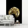 Croissant - Brood - Goud - Zwart fotobehang vinyl groot -woonkamer