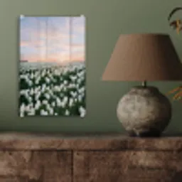 Tulpen - Landschap - Wit plexiglas 5mm klein -sfeer3
