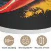 Peper - Graffiti - Verf - Abstract - Modern - Kleurrijk Akoestische PET Vilt - Rond klein -closeup_NL