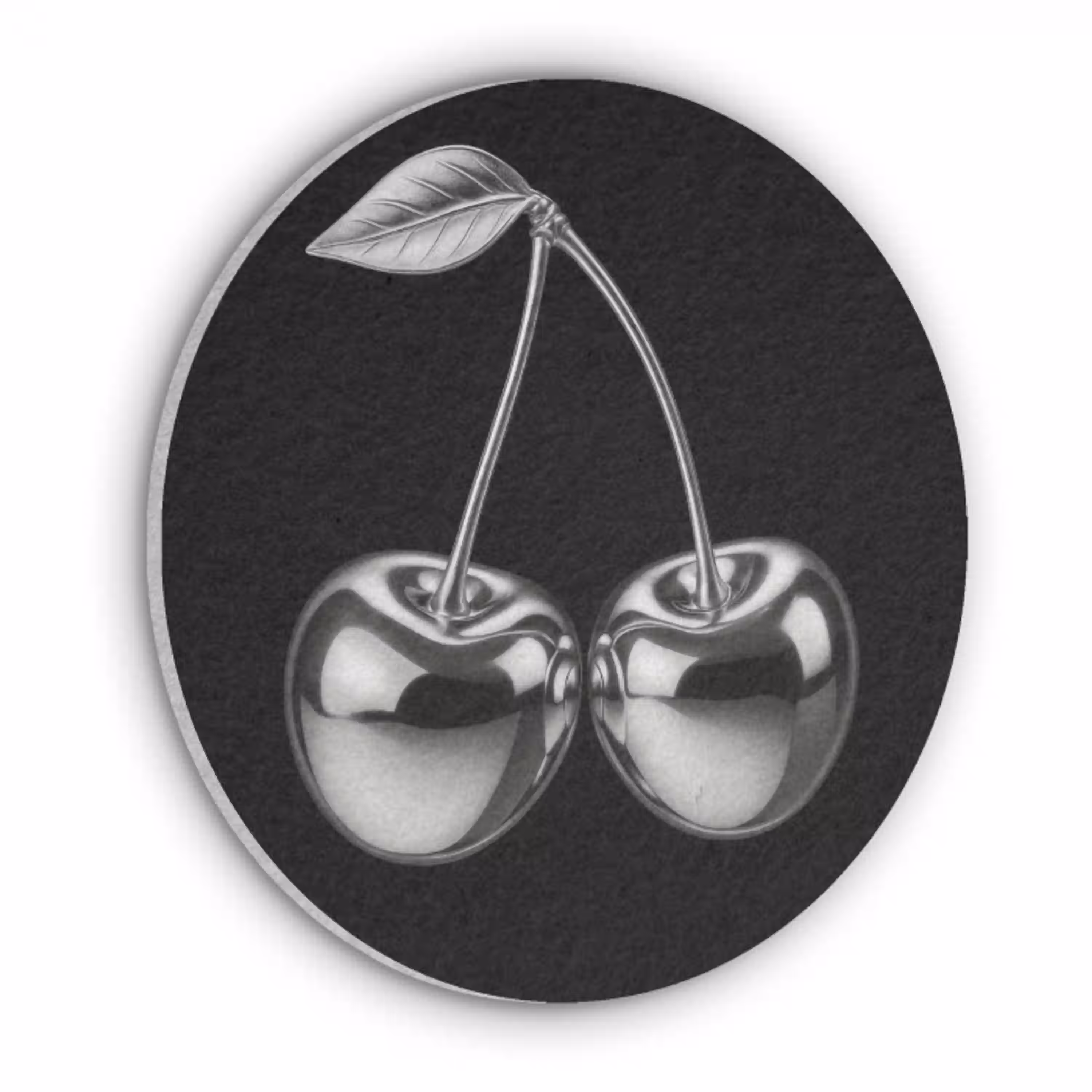 Kers - Luxueus - Metallic Akoestische PET Vilt - Rond klein -3d