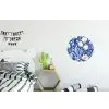 Bloemen - Delfts Blauw - Patroon - Tulp Wandcirkel aluminium klein -kinderkamer