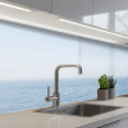 Horizon - Zeilboot - Zee keuken achterwand 2 middel -3d_schuin