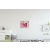 Disco - Fruit - Glitter - Strawberry textielposter latten blank klein -kinderkamer