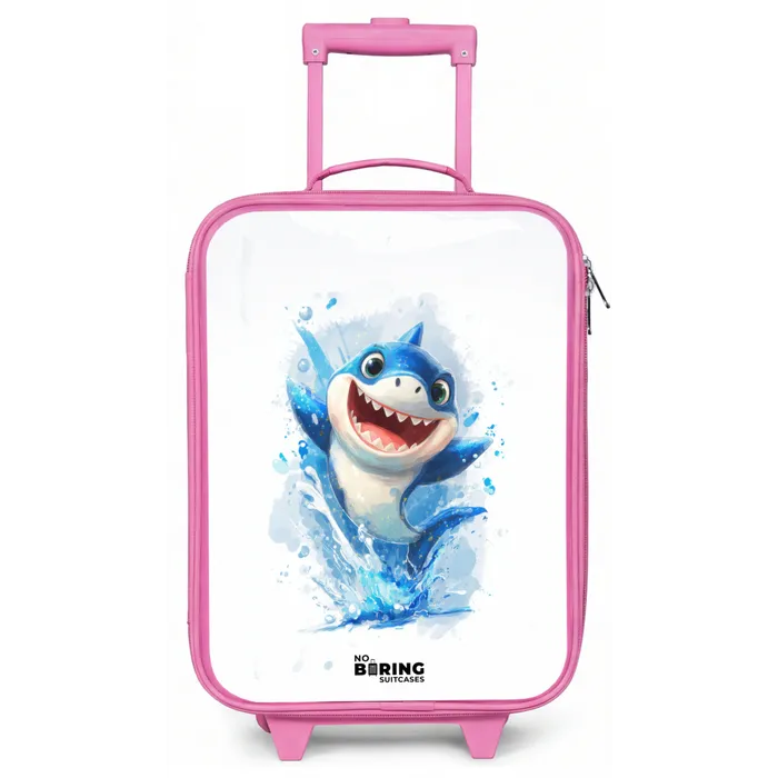 Haai - Tanden - Water Kinderkoffer - Roze klein -zz3dotto