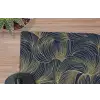 Abstract - Lijnen - Blauw - Goud muismat rubber klein 262 -closeup