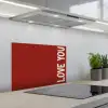 Schuin - Loveyou - Rood keuken achterwand spatscherm klein -3d_schuin