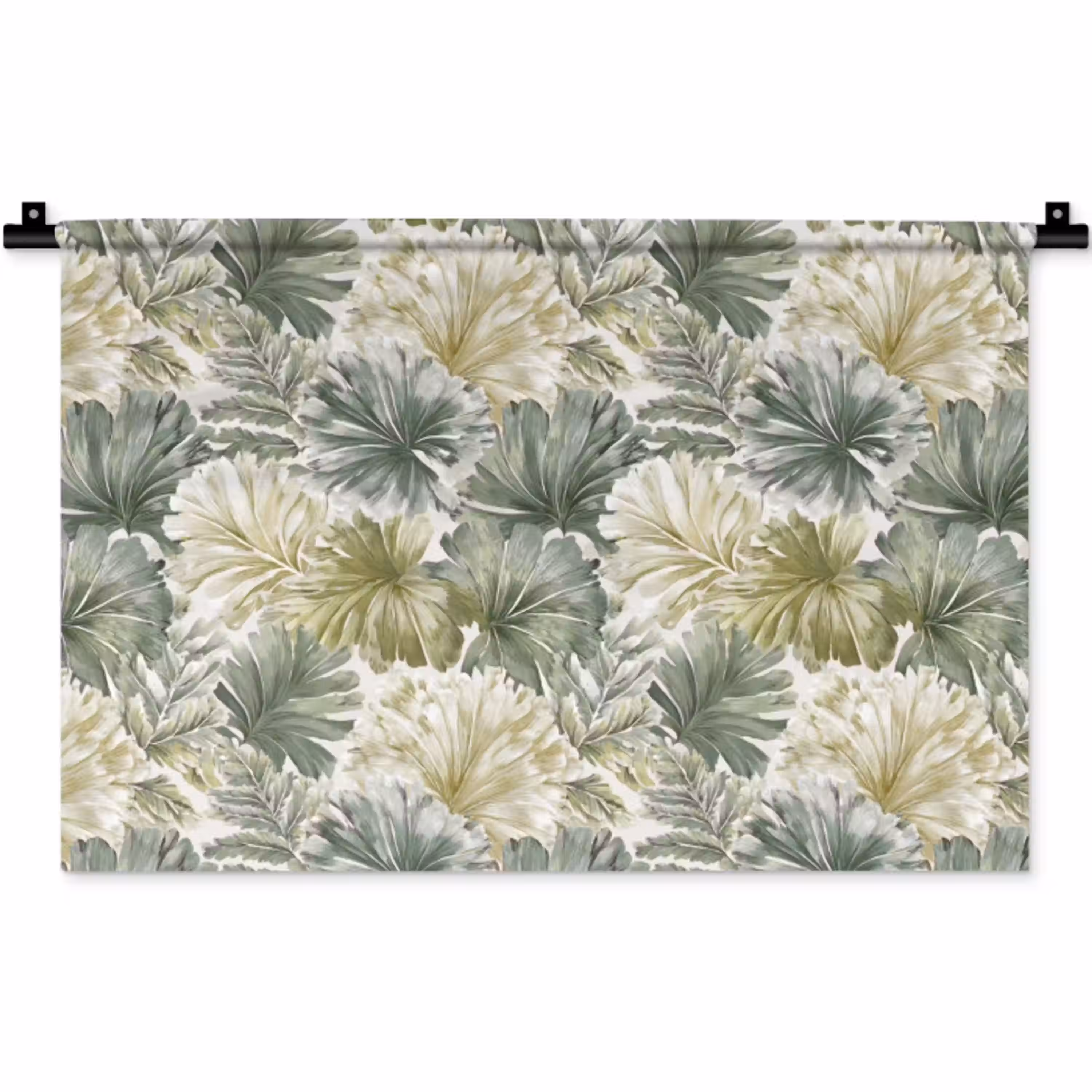 Bladeren - Botanisch - Groen Wandkleed katoen klein 269 -zz3d