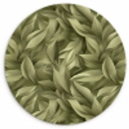 Bladeren - Modern - Groen Wandcirkel kunststof plaat 5mm dik klein 188 -3d