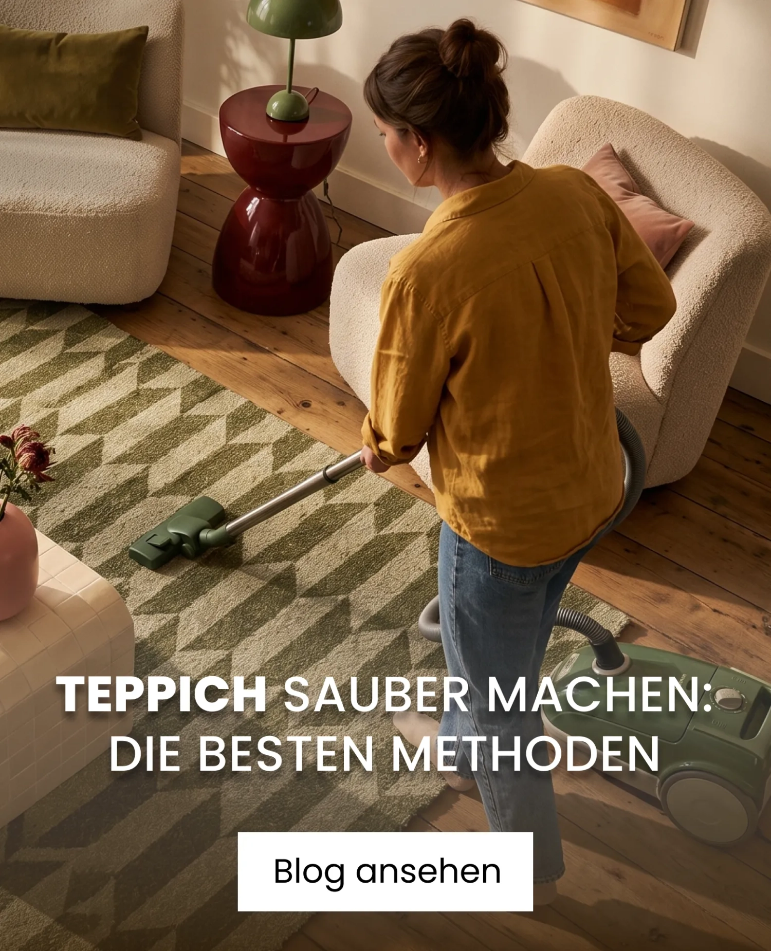 Grünen Teppich sauber machen