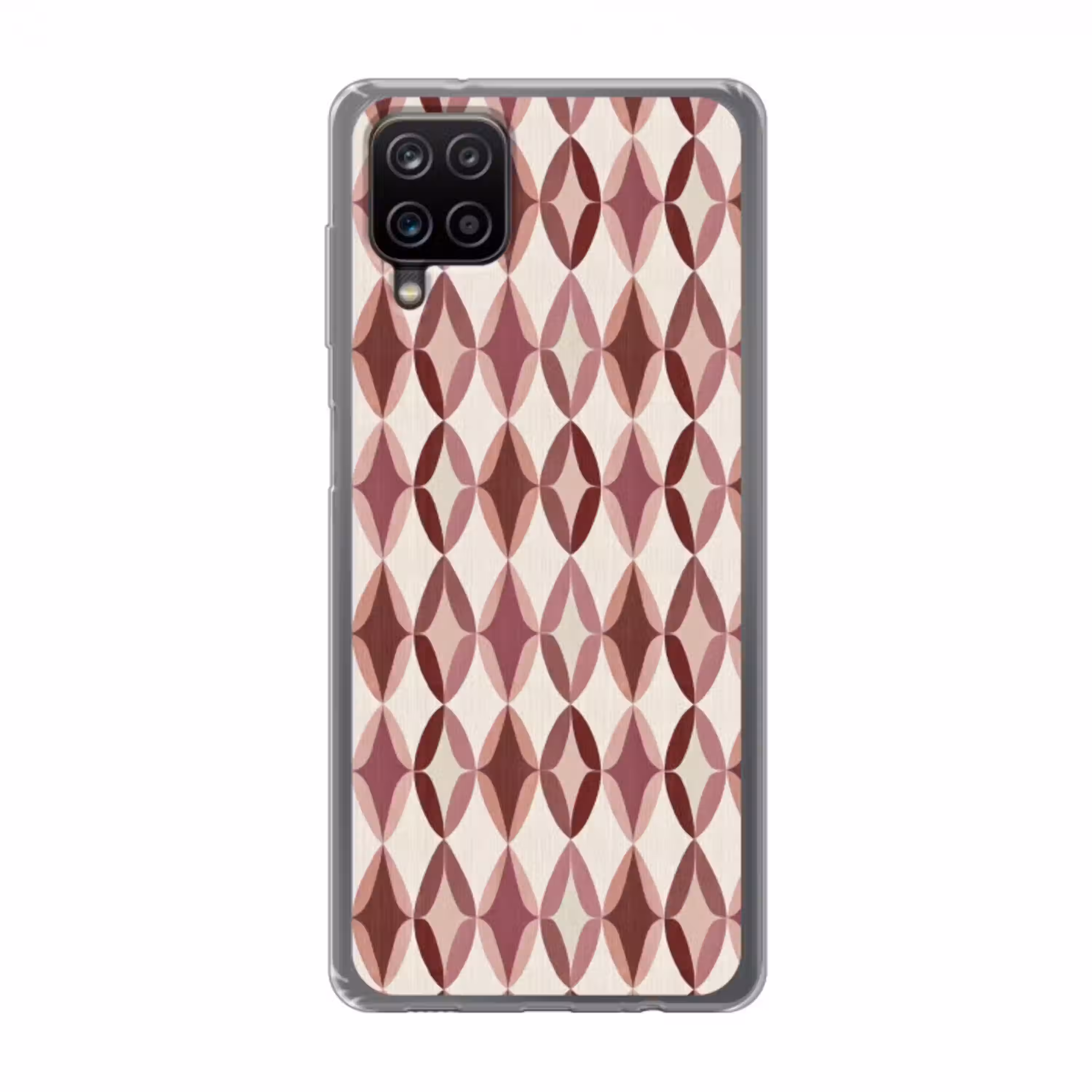 Ovaal - Textuur - Roze Telefoonhoesje Samsung Galaxy A12 klein 372 -3d