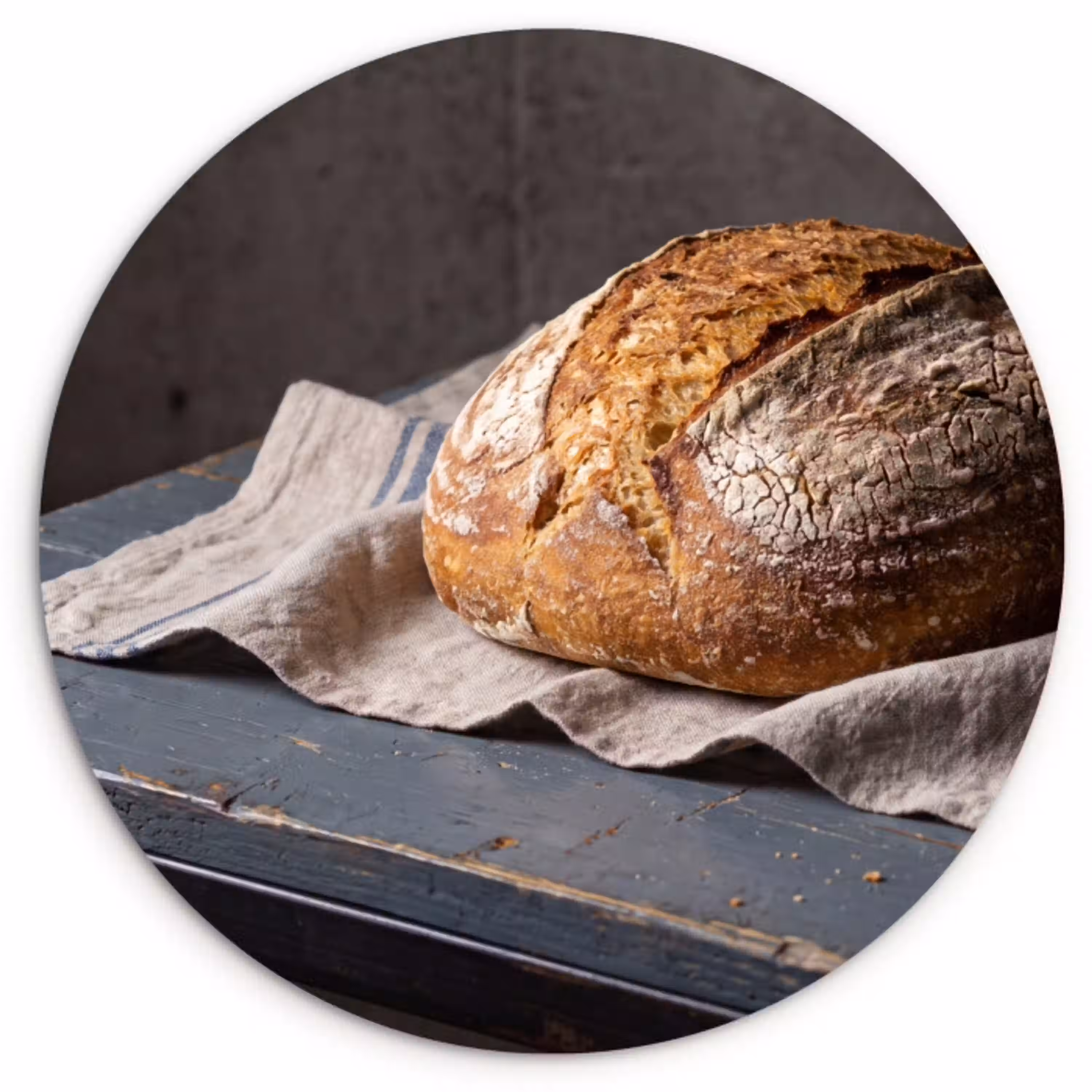 Brood - Rustiek - Eten Wandcirkel plexiglas klein -3d