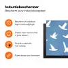 Vogels - Wit - Patroon Inductie beschermer vinyl 3mm klein -zzzzzzz-td-ups