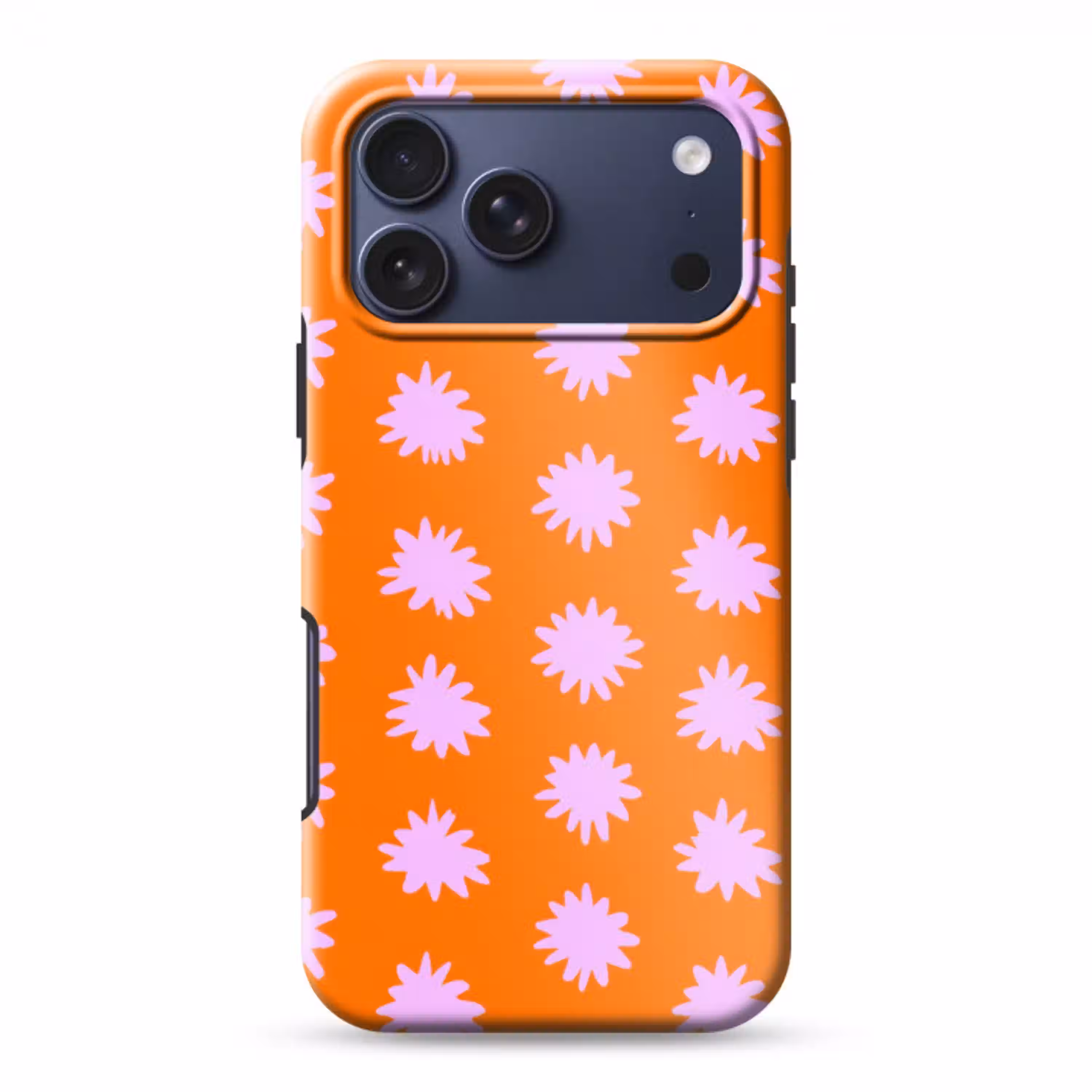 Retro - Bloemen - Oranje Toughcase MagSafe Apple iPhone 17 Pro Max klein 1019 -3d