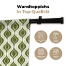 Patroon - Retro - Groen Wandkleed katoen klein 269 -tsfeer2_DE