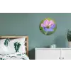 Bloem - Close up - Paars Wandcirkel aluminium klein -slaapkamer