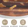 Appel - Taart - Warm - Eten Akoestische PET Vilt - Rond klein -closeup_NL