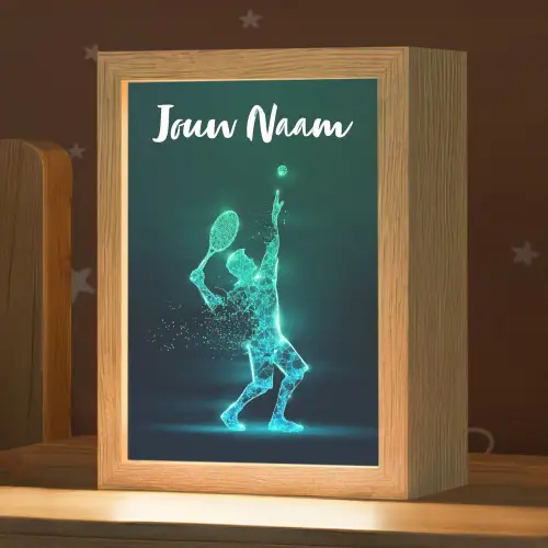 Tennis - Futuristisch - Sport - Neon Light Box met kabel (Kinderlampje) klein -zzz_3d_website