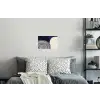 Donkerblauw - Abstract - Lijnen Muursticker klein -slaapkamer