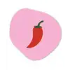 Peper - Rood - Illustratie Wandcirkel Organisch Forex 3mm klein -3d