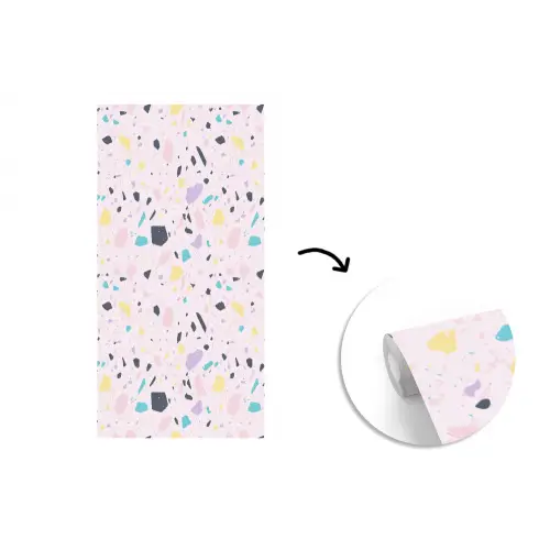 Terrazzo -  Patroon - Zacht - Snoep fotobehang vinyl groot 64 -3d