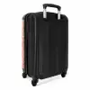 Terrazzo patroon veelkleurig roze NBS - Handbagage koffer - Volwassenen Unisex middel -achterkant