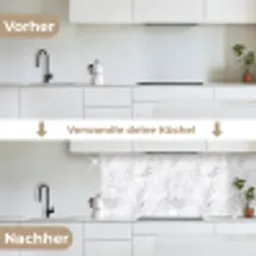 Klassiek - Marmer - Aders - Grijs keuken achterwand 2 middel 871 -voor-na_DE