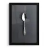 Zilver - Metaal - Lepel fotolijst zwart zonder passe partout klein -3d