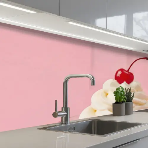 Kers - Slagroom - Roze keuken achterwand 2 middel -3d_schuin