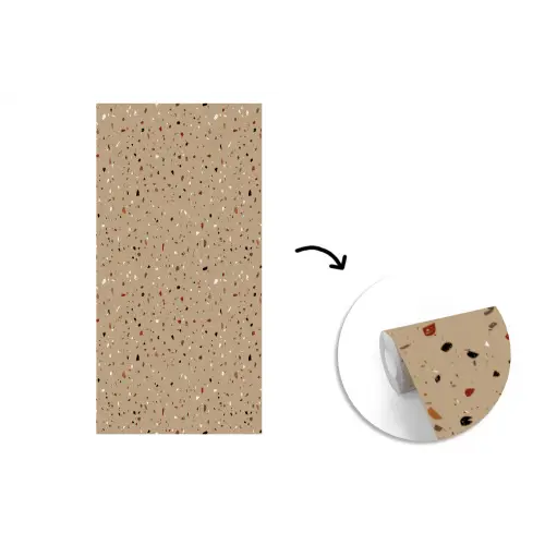 Terrazzo - Patroon - Beige fotobehang vinyl groot 64 -3d