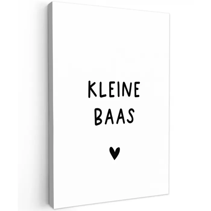 Spreuken - Kleine baas - Quotes Tuinposter op houten frame 2 cm dik klein -3d