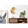 Granen - Hout - Kom - Beige Wandcirkel aluminium klein -kantoor