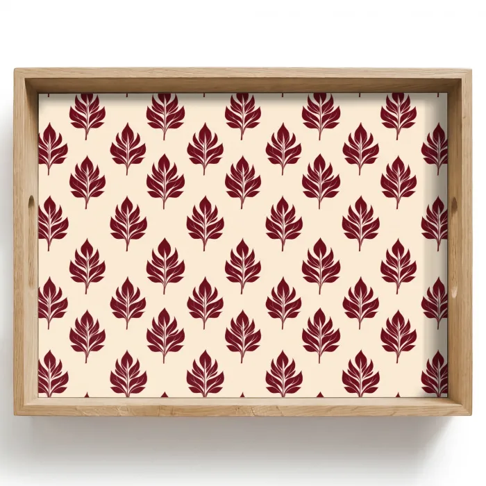 Botanisch - Patroon - Bordeaux Dienblad Rechthoek middel 911 -z3d_shopping