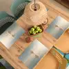 Luchtballon - Wolken - Water - Blauw Placemat vinyl groot -zzsfeer5_Kitchenyeah-website