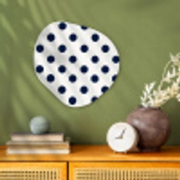 Klassiek - Stippen - Blauw Wandcirkel Organisch Forex 3mm klein 629 -sfeer2