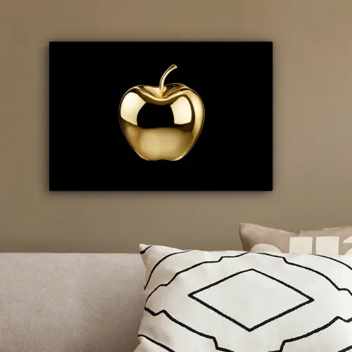 Appel - Goud - Chrome - Zwart canvas 2cm klein -sfeer3