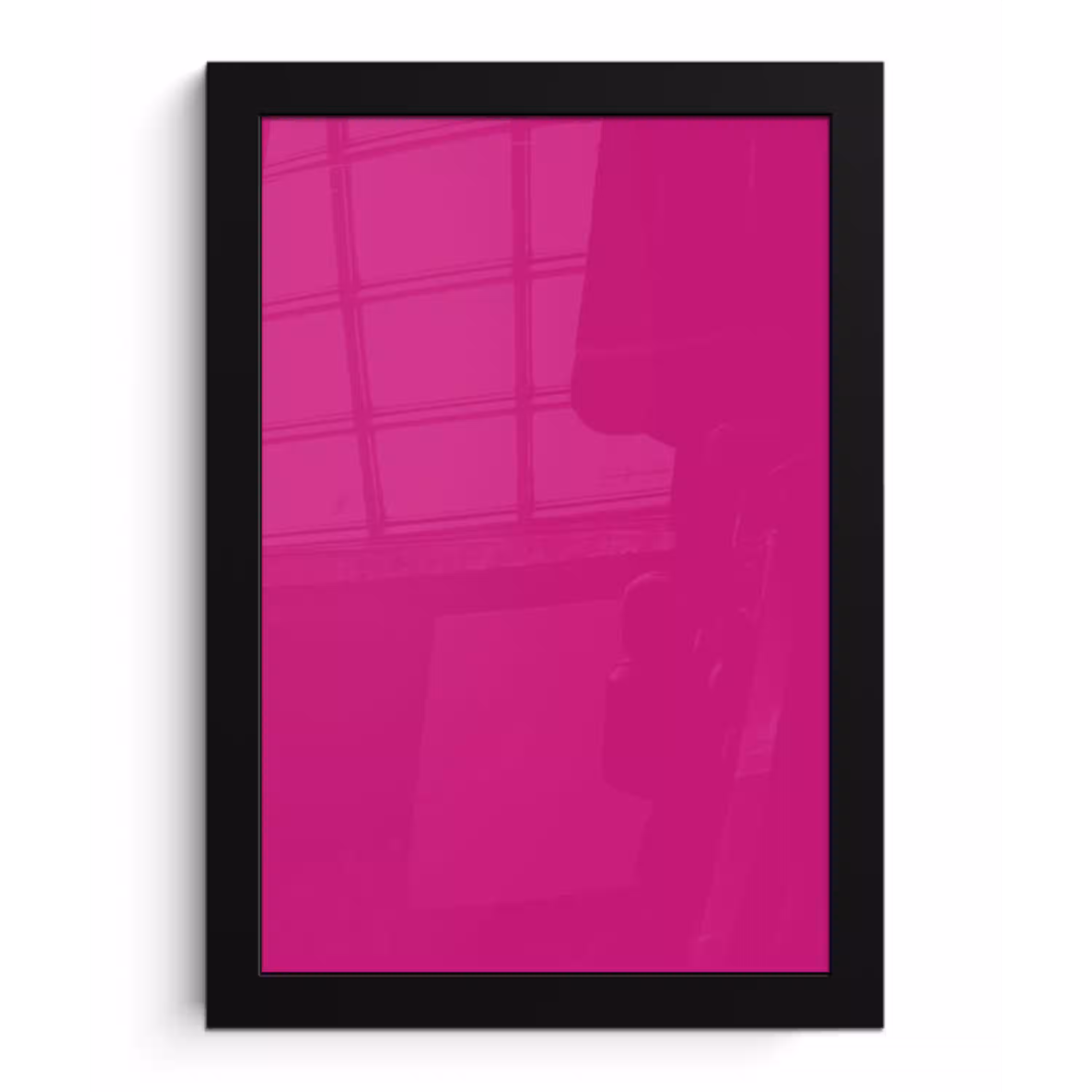 Velvet - Magenta - Roze fotolijst zwart zonder passe partout klein 224 -3d