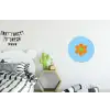 Bloem - Smiley - Kleurrijk Wandcirkel aluminium klein -kinderkamer