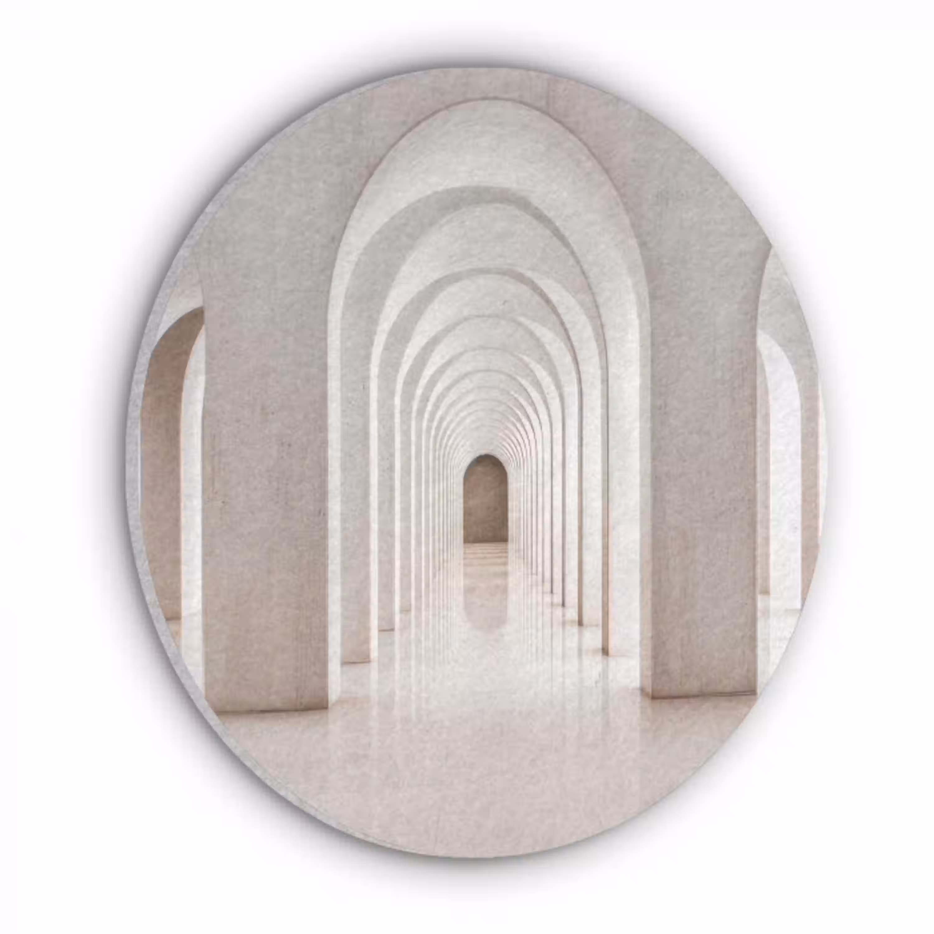 Hal - Bogen - Symmetrisch - Modern Akoestische PET Vilt - Rond klein -3d
