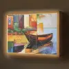 Abstract - Kunst - Boot - Kleuren Light Box met batterij (Wandlamp) middel -z3d_website